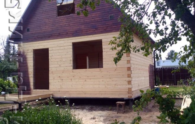 3 Брусовой дом 6×6, 60 м², Московская область, Волоколамский район, Посёлок Сычёво (1)